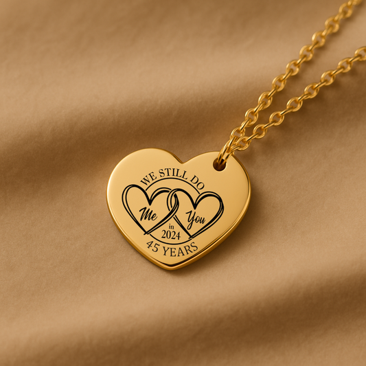 45th Anniversary Heart Necklace