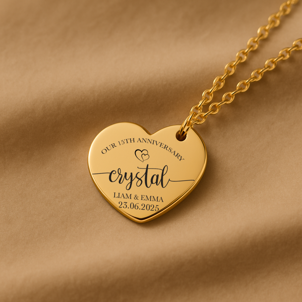 15th Anniversary Heart Necklace