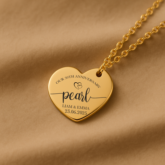 30th Anniversary Heart Necklace