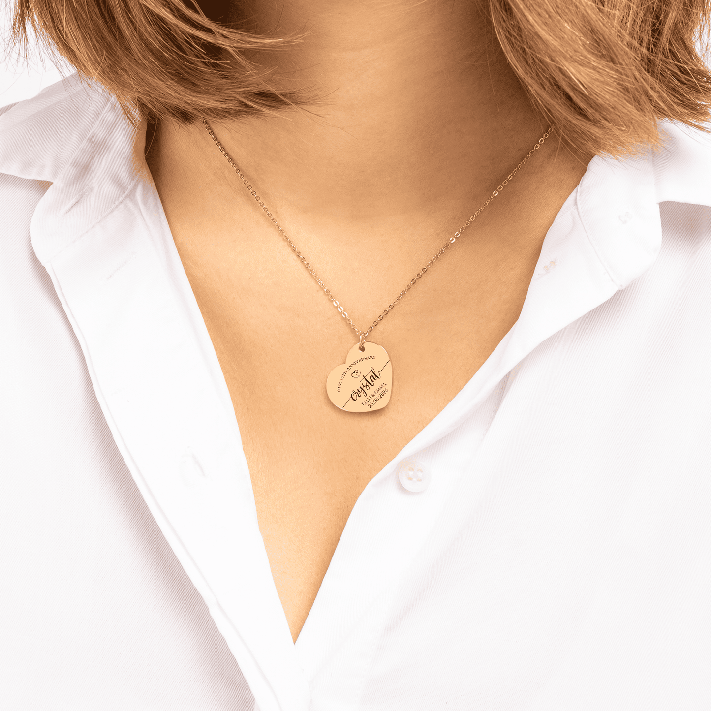 15th Anniversary Heart Necklace